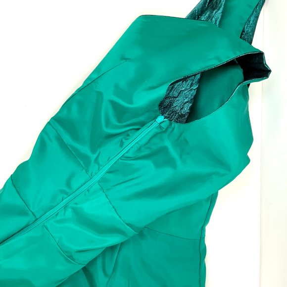 New Siri The Dresden Special Occasion Emerald Green Sleeveless Dress Size 16 - Picture 16 of 16